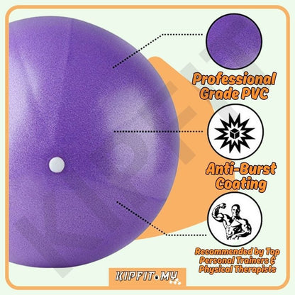 25cm Pilates Yoga Ball – Anti-Burst Non-Slip PVC Fitness Core Balance & Massage Exercise Ball 小瑜伽球