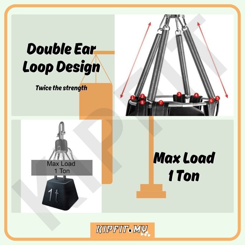 MMB Punching Heavy Bag – Boxing Sandbag Punching Bag Perfect for MMA, Taekwondo & Combat Sports拳击沙包袋