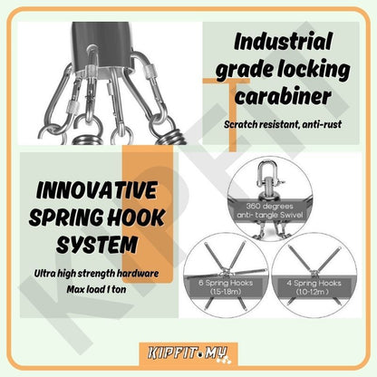 MMB Punching Heavy Bag – Boxing Sandbag Punching Bag Perfect for MMA, Taekwondo & Combat Sports拳击沙包袋