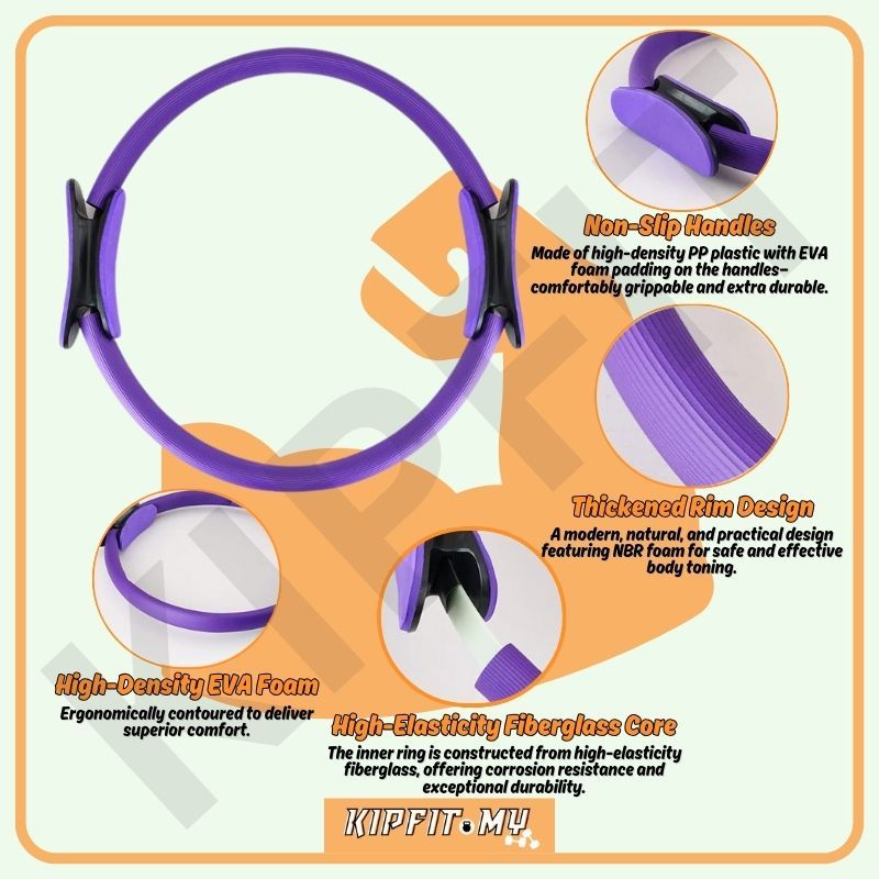 Pilates Ring Resistance Circle – Yoga Magic Ring for Full Body Toning Thigh Arm Core Workout瑜伽轮 普拉提环