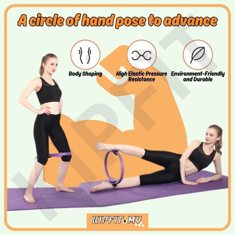 Pilates Ring Resistance Circle – Yoga Magic Ring for Full Body Toning Thigh Arm Core Workout瑜伽轮 普拉提环