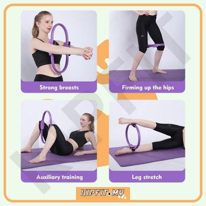 Pilates Ring Resistance Circle – Yoga Magic Ring for Full Body Toning Thigh Arm Core Workout瑜伽轮 普拉提环