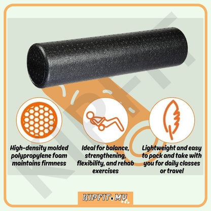 High-Density Round Foam Roller – EPP Hard Yoga Roll for Muscle Relief 泡沫轴 瑜伽柱