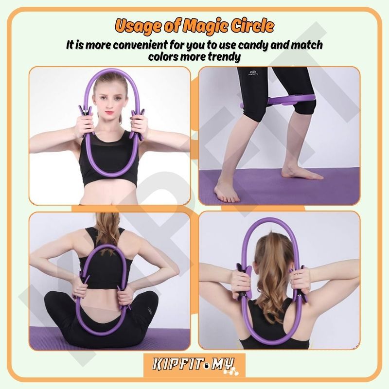 Pilates Ring Resistance Circle – Yoga Magic Ring for Full Body Toning Thigh Arm Core Workout瑜伽轮 普拉提环