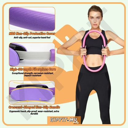Pilates Ring Resistance Circle – Yoga Magic Ring for Full Body Toning Thigh Arm Core Workout瑜伽轮 普拉提环