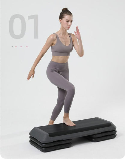 Paton Aerobic Exercise Workout Step Platform Health Club Size with Adjustable Risers Included and Extra Risers Options