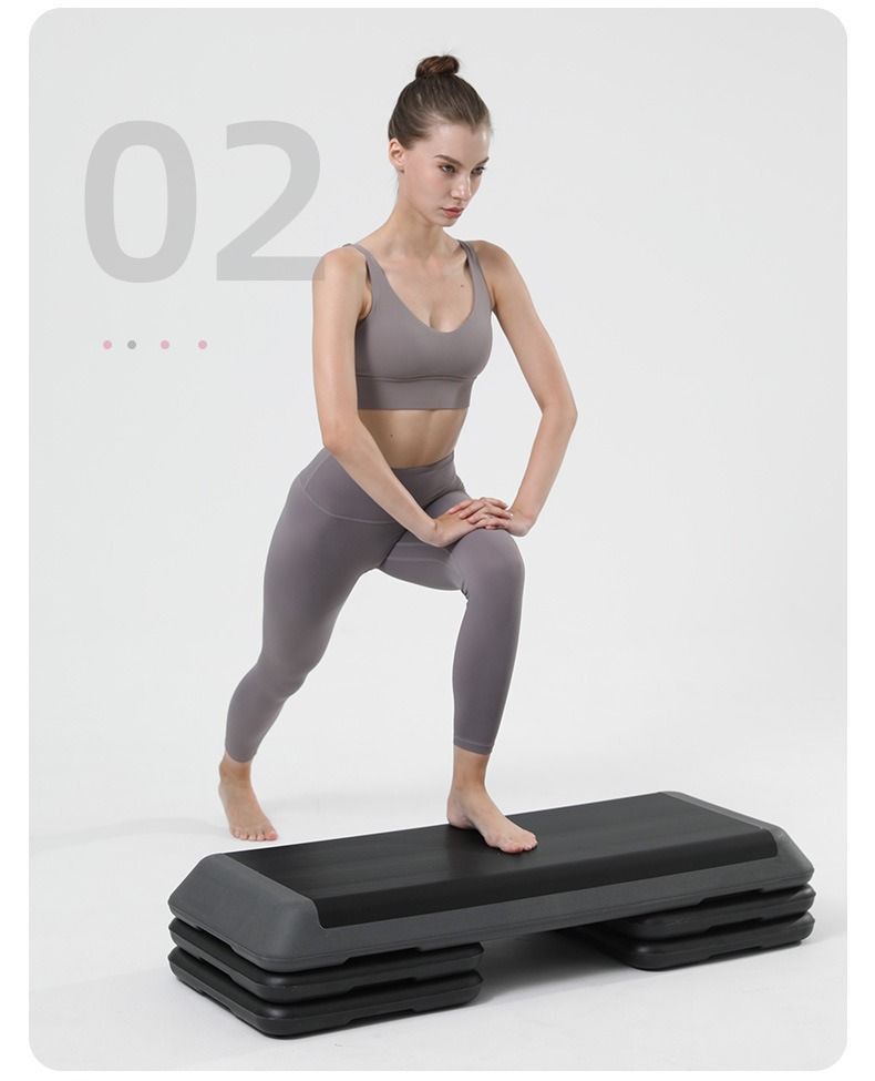 Paton Aerobic Exercise Workout Step Platform Health Club Size with Adjustable Risers Included and Extra Risers Options