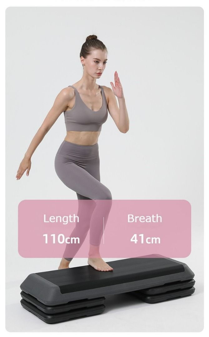 Paton Aerobic Exercise Workout Step Platform Health Club Size with Adjustable Risers Included and Extra Risers Options