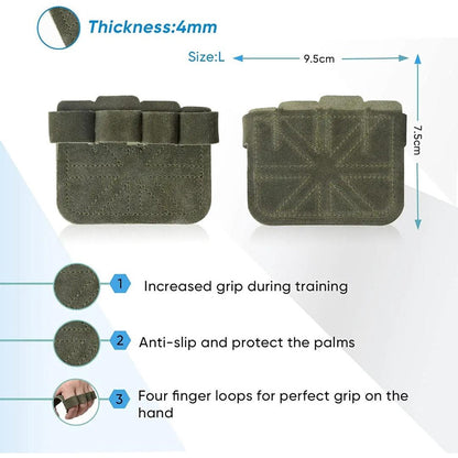 Fitness Gym Grip Pads for Weightlifting Powerlifting Cross Training Exercise Deadlift 4 Finger Loop Gym Workout Gloves