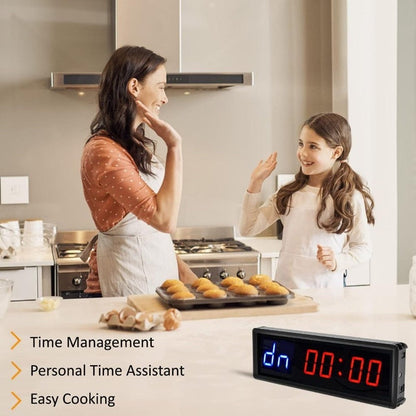 LED Interval Timer Count Down/Up Clock Stopwatch with Remote for Home Gym Fitness with Button start/stop Button