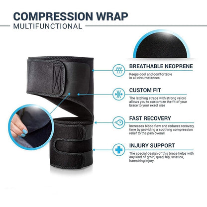 Hip Brace for Sciatica Pain Relief SI Belt Sacroiliac Belt Hip Pain Compression Wrap for Thigh Hamstring Joints Arthriti