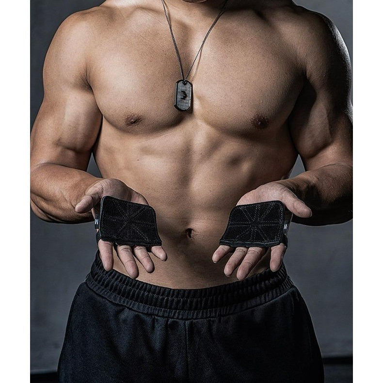 Fitness Gym Grip Pads for Weightlifting Powerlifting Cross Training Exercise Deadlift 4 Finger Loop Gym Workout Gloves