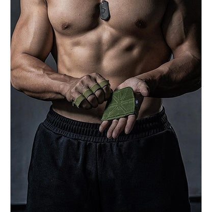 Fitness Gym Grip Pads for Weightlifting Powerlifting Cross Training Exercise Deadlift 4 Finger Loop Gym Workout Gloves