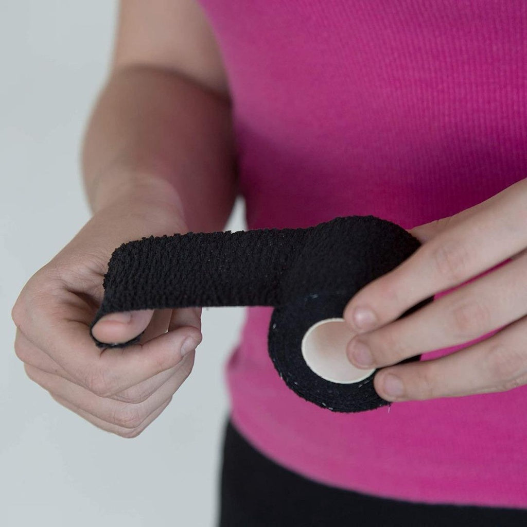 Oly Grip: Weightlifting Thumb Hook Grip Cotton Tear Stretch Tape (6 Rolls) - Keep Fingers and Hands Safe During Workout