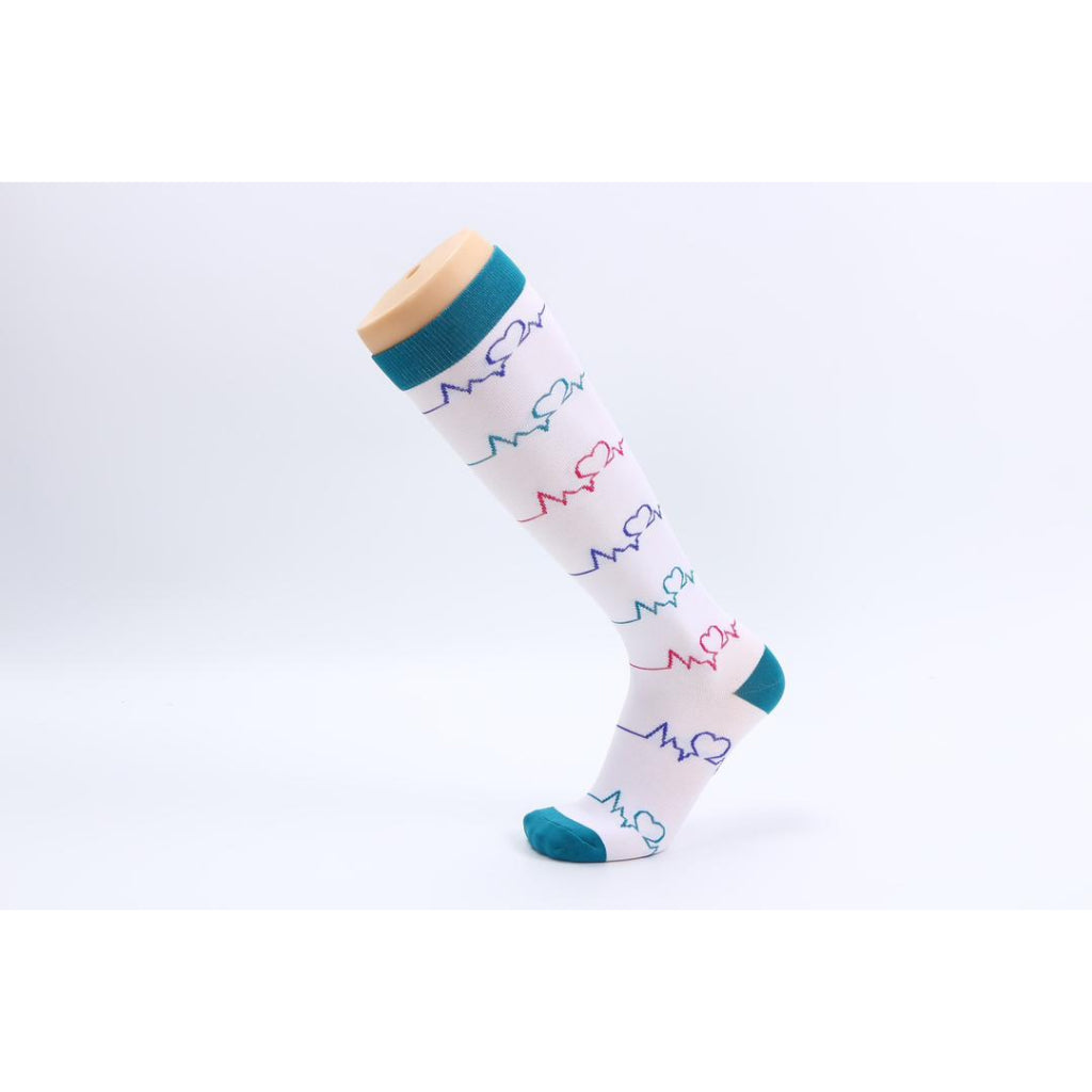 Compression Socks Knee High Men Sports Socks 20-30mmHg Edema Diabetes Varicose Veins Running Women Marathon Compression