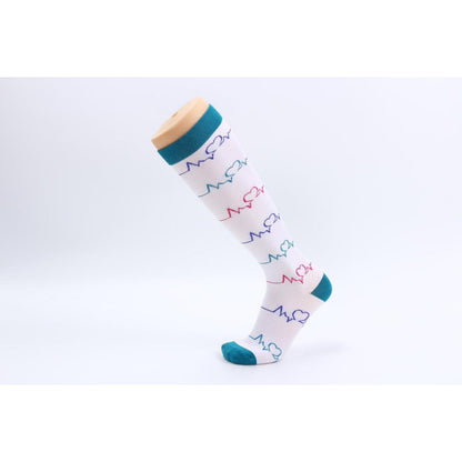 Compression Socks Knee High Men Sports Socks 20-30mmHg Edema Diabetes Varicose Veins Running Women Marathon Compression