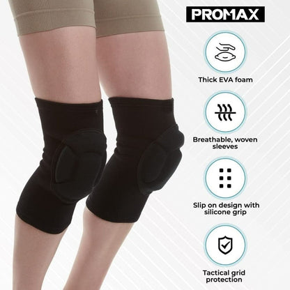 Promax Protective Knee Pads, Thick Sponge Anti-slip, Collision Avoidance Knee Sleeve