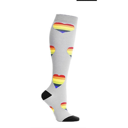 Compression Socks Knee High Men Sports Socks 20-30mmHg Edema Diabetes Varicose Veins Running Women Marathon Compression