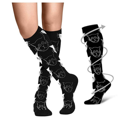 Compression Socks Knee High Men Sports Socks 20-30mmHg Edema Diabetes Varicose Veins Running Women Marathon Compression