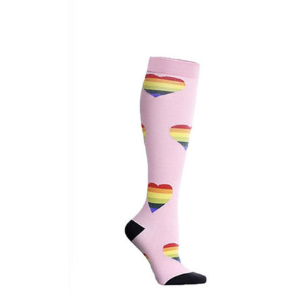 Compression Socks Knee High Men Sports Socks 20-30mmHg Edema Diabetes Varicose Veins Running Women Marathon Compression