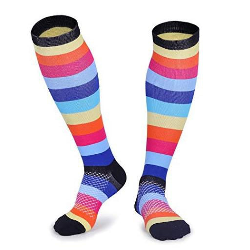Compression Socks Knee High Men Sports Socks 20-30mmHg Edema Diabetes Varicose Veins Running Women Marathon Compression