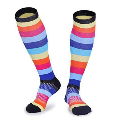 Compression Socks Knee High Men Sports Socks 20-30mmHg Edema Diabetes Varicose Veins Running Women Marathon Compression