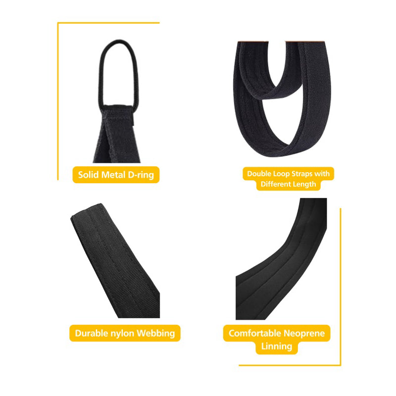 TULA 2PCS Pilates Straps, Double Loop Reformer Straps, Padded D-Ring Exercise Straps for Home Gym & Yoga Workout