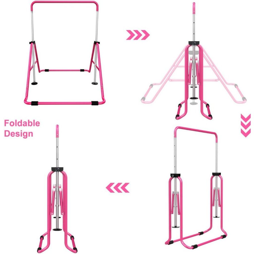Versatile Gymnastics Bars: Adjustable Height, Expandable, and Foldable Junior Training Bar for Kids