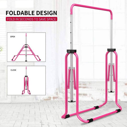 Versatile Gymnastics Bars: Adjustable Height, Expandable, and Foldable Junior Training Bar for Kids