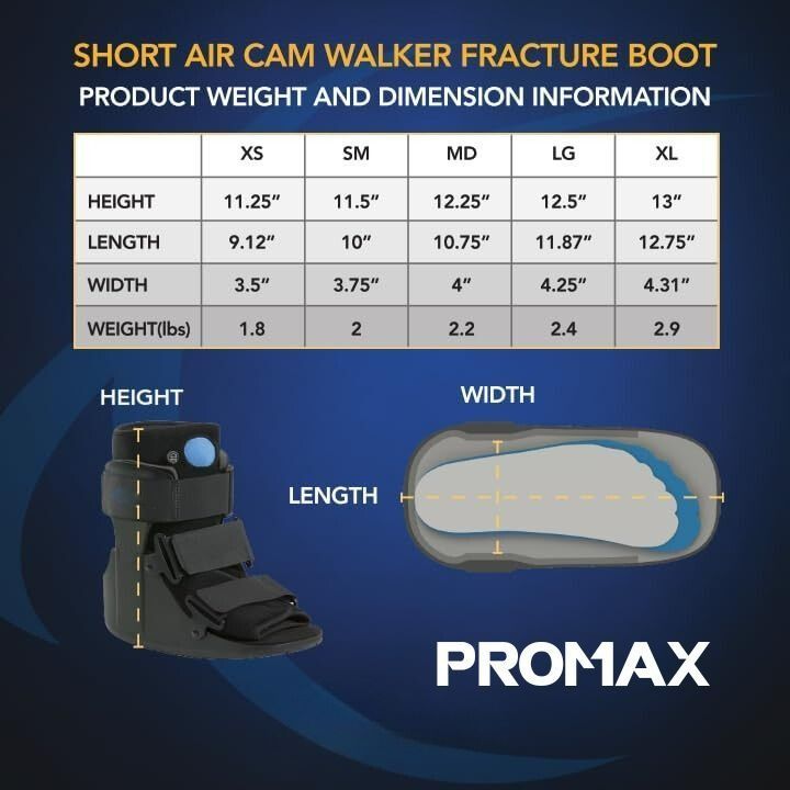 Short Air Cam Walker Fracture Boot, Medium, Black