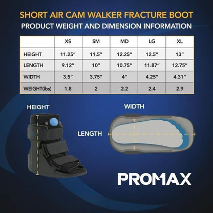 Short Air Cam Walker Fracture Boot, Medium, Black