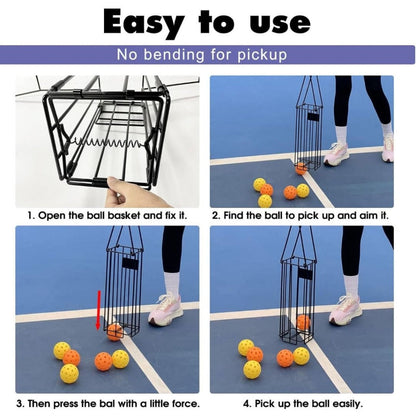 Pickleball Tennis Ball Hopper Set, Pickleball Tennis Ball Basket Holder For Outdoor Pickleball Balls