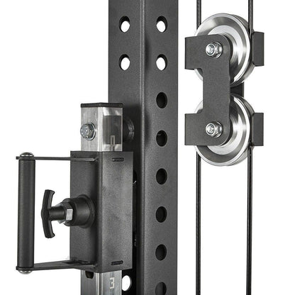 MMB Akro Dual Function Lat Pulldown/Seated Row Machine with Adjustable Cable Height - Convenient Pin Load System