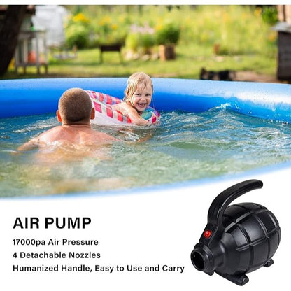 Electric Air Pump High Power Electric Air Pump 600W Portable Inflator Pump with 4 Sizes Nozzle UK plug