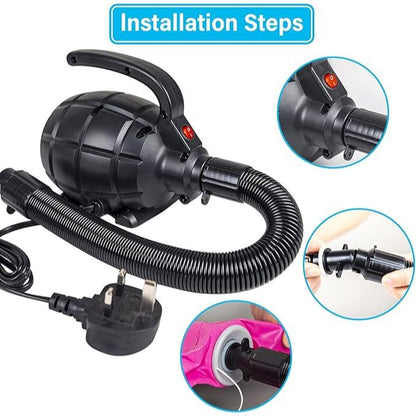 Electric Air Pump High Power Electric Air Pump 600W Portable Inflator Pump with 4 Sizes Nozzle UK plug