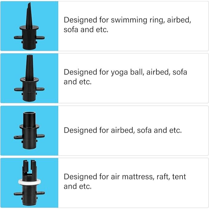 Electric Air Pump High Power Electric Air Pump 600W Portable Inflator Pump with 4 Sizes Nozzle UK plug