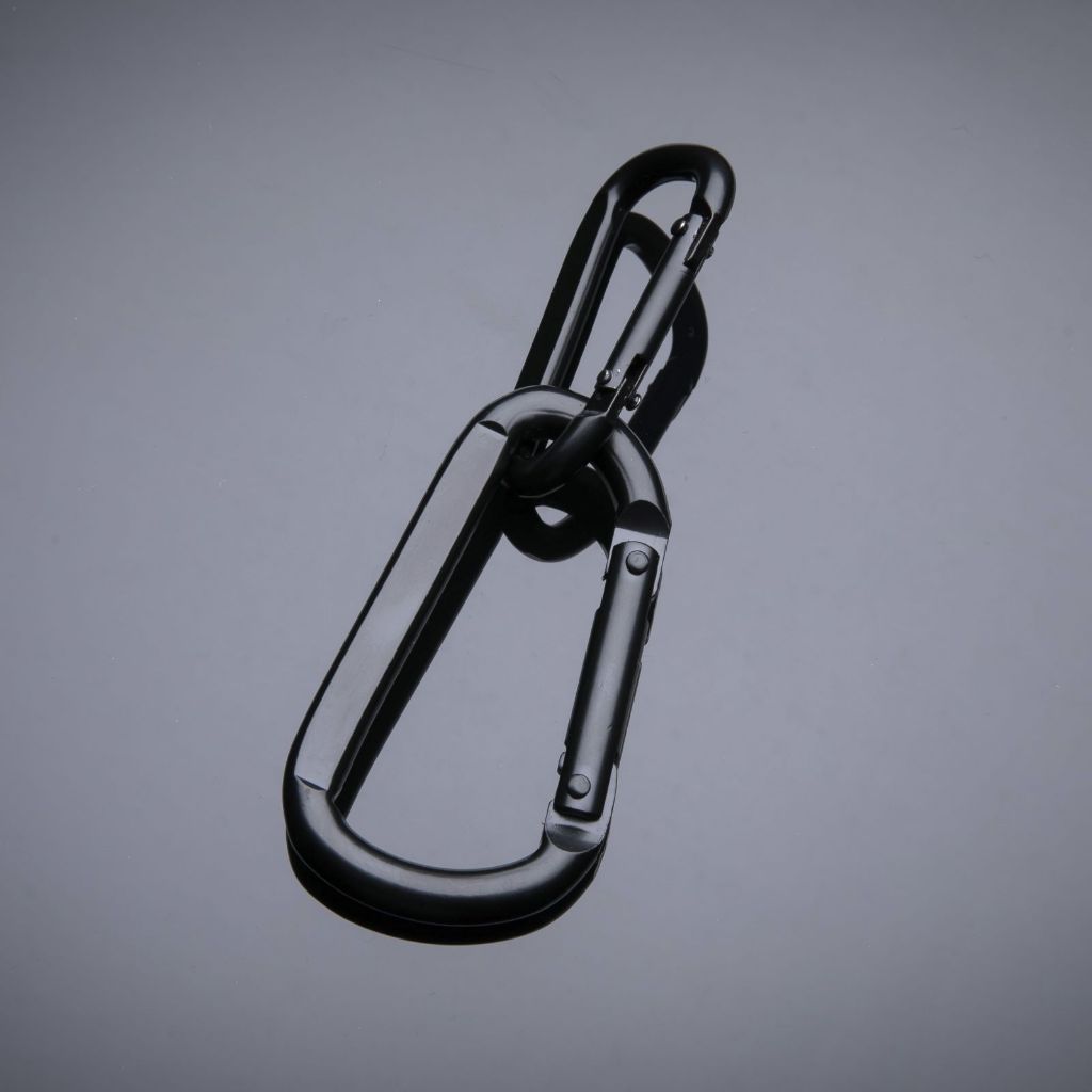 Carabiner Chain Cable Attachments Stainless Steel Safety Spring Carabiner Mountain Climbing Water Bottle Backpack Hook