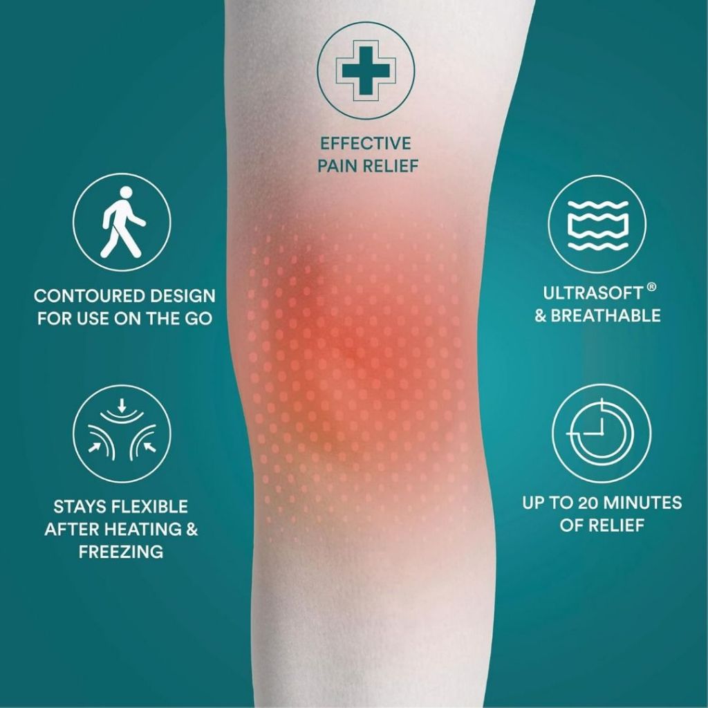 Reusable Knee Ice Pack Wrap for Injuries Pain Relief Meniscus ACL MCL Flexible Cold Therapy Sleeve Elbow Ankle Calf