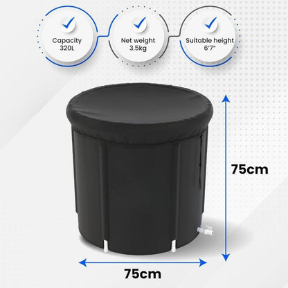 Ice Bath Tub for Athletes with Cover: 320 Litres Cold Plunge Tub for Recovery