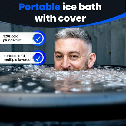Ice Bath Tub for Athletes with Cover: 320 Litres Cold Plunge Tub for Recovery