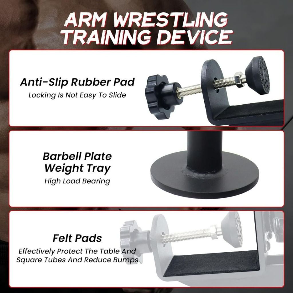 Heri Arm Wrestling Training Equipment, Arm Wrestling Training Table Pulley Cable System, Fitness Forearm Workout