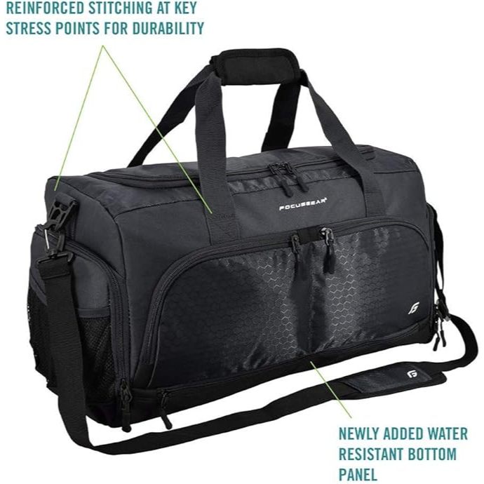 Ultimate Gym Bag 2.0: The Durable Crowdsource Designed Duffel Bag with 10 Optimal Compartments Including Water Resistant