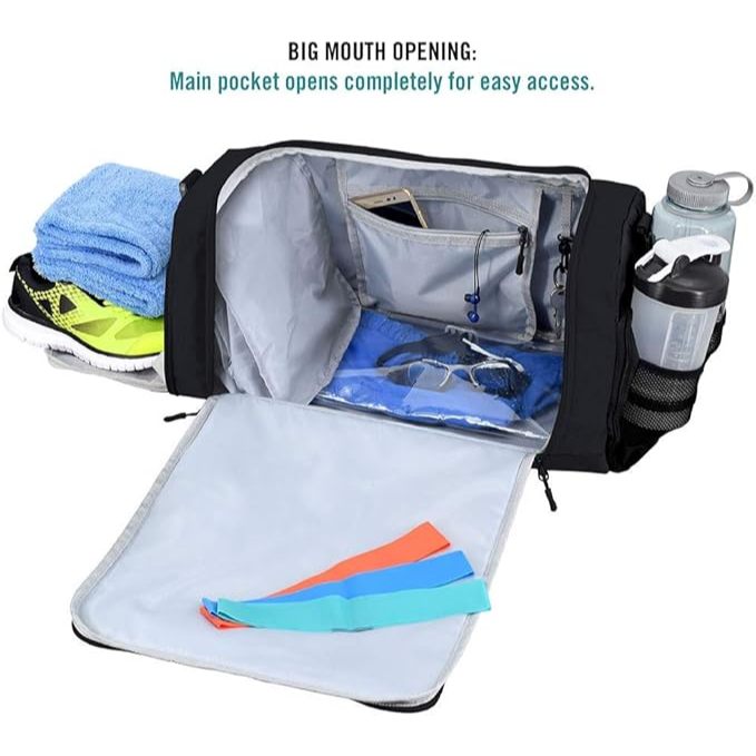 Ultimate Gym Bag 2.0: The Durable Crowdsource Designed Duffel Bag with 10 Optimal Compartments Including Water Resistant