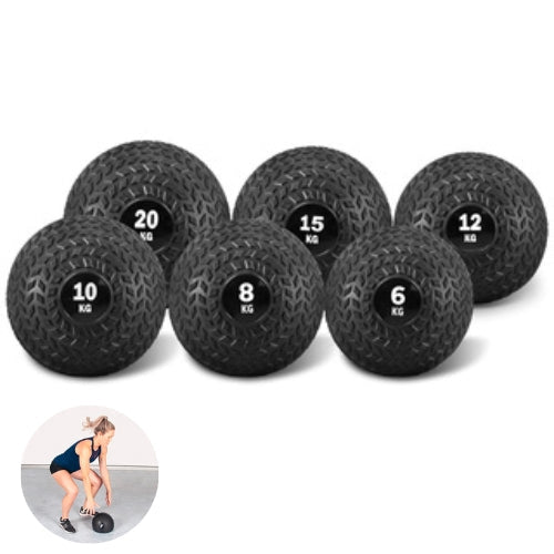 Fitness Slam Ball No Bounce Weights Medicine Ball Heavy Duty Rubber Power Strength Training Fitness Gym Home Workout Equipment Core Ab Exercises Bootcamp MMA Boxing