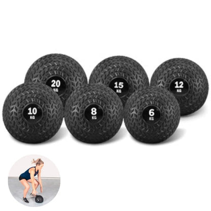 Fitness Slam Ball No Bounce Weights Medicine Ball Heavy Duty Rubber Power Strength Training Fitness Gym Home Workout Equipment Core Ab Exercises Bootcamp MMA Boxing